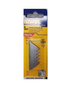 IRW2014097 image(0) - Irwin Industrial 5PK 4 POINT CARBON UTILITY BLADE
