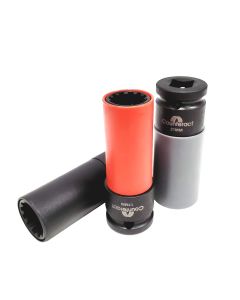 Counteract Auto/LT/Trailer Deep Thin Wall Impact Socket - 1/2" Drive - 3pc Set - 17mm, 19mm, 21mm