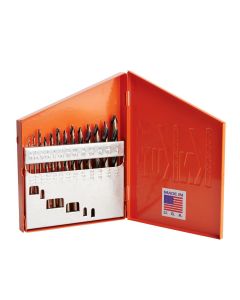 KNK13KK10 image(0) - KnKut KnKut 13 Piece Jobber Length Step Point Drill Bit Set 1/16"-1/4" by 64ths