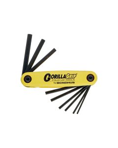BND12591 image(0) - Bondhus Corp. HEX GORILLAGRIP FOLD UP SET SIZES .050 THRU 3/16"