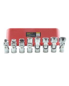 KTI22700 image(1) - K Tool International Socket Set 8 pc Universal Chrome 3/8 drive 12 pt