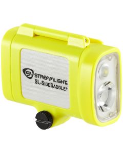 STL61630 image(0) - Streamlight SL-SideSaddle Hard Hat and Helmet Light - Includes Hard Hat and Helmet mount kit (baseplate, slot strap, universal Y-strap) and (3) AAA batteries - Yellow