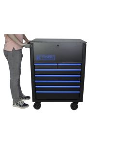 KTI75153 image(14) - K Tool International Service Cart Premium 7 Drawer 750 Pound (Matte Black/Blue)