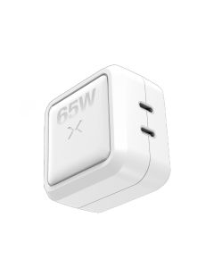NOCX65W image(0) - NOCO Company XGrid X65 65W USB-C 2-Port Charger with GaN Fast Charging - White