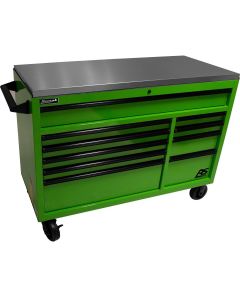 Homak Manufacturing 54" RSPro Rolling Workstation w/Stainless Steel Top Worksurface-Lime Green