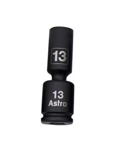 AST78344M04 image(0) - Astro Pneumatic 13mm 3/8 Inch Drive Mid-Length Pinless Universal Impact Socket - Metric