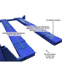 ATEAP-PVL14OF-EXT image(5) - Atlas Automotive Equipment Platinum PVL14OF-EXT ALI Certified Open Front Alignment 4-Post Lift 14,000 lb. Capacity (WILL CALL)