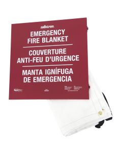 Sellstrom 100% Fiberglass High Temp Emergency Fire Blanket in Metal Storage Case
