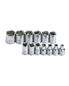 SKT1313 image(0) - S K Hand Tools SOCKET SET 1/4IN. DRIVE 13PC METRIC STD 6 POINT