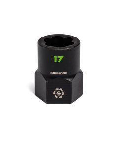 GETXBM17 image(0) - Grip Edge Tools 17mm 3/8" Dr RPT Socket Extractor with FORS (Standard Length)