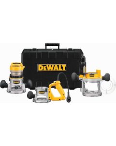 DWTDW618B3 image(0) - DeWalt 2-1/4 HP (Maximum Motor HP) Three Base Router Kit