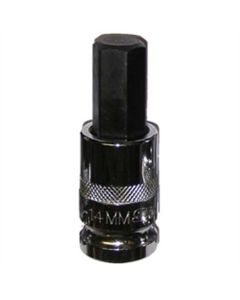 VIM Tools 14 mm Hex Bit, Chrome 1/2 Inch Square Drive Bit Holder