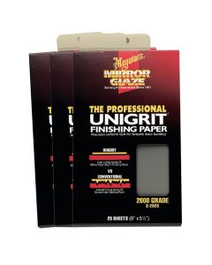 MEGS3025 image(1) - Meguiar's Automotive Mirror Glaze Unigrit Finishing Paper, 3000 Grit