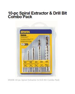 HAN11117 image(0) - Hanson EXTRACTOR SPIRAL SET 10PC SCREW&COBALT DRILL BIT