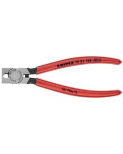 KNP7221-160 image(0) - KNIPEX Diagonal Pliers for Flush Cutting Plastics 85&deg; Angled 6 1/4 Inch