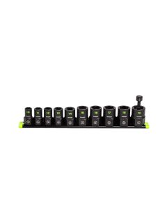 GETXBM10S image(1) - Grip Edge Tools 10-PC 3/8" Drive Metric RPT Socket Extractor set (Standard Length)