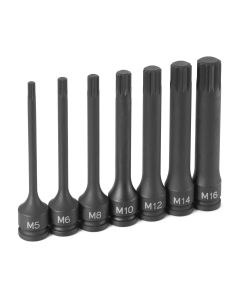 GRE1247S image(0) - Grey Pneumatic TRIPLE SQUARE BIT SET 4" 3/8DR