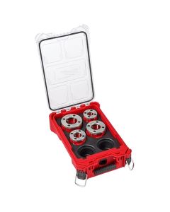 MLW48-36-1063 image(0) - Milwaukee Tool Milwaukee&reg; Compact 1/2 Inch-1-1/4 Inch ALLOY NPT Portable Pipe Threading Forged Aluminum Die Head Kit