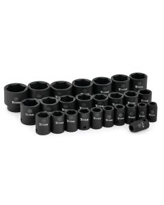 TIT42126 image(1) - Titan 26 Piece 1/2 Inch Drive 6 Point Metric Standard Impact Socket Set
