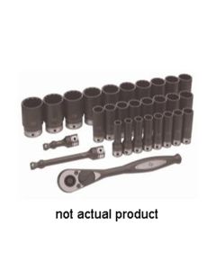 Grey Pneumatic 1/2" Drive x 33mm Deep Duo-Socket - 12 Point