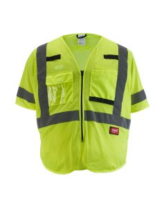 MLW48-73-5134 image(1) - Milwaukee Tool Class 3 High Visibility Yellow Mesh Safety Vest - 4XL/5XL