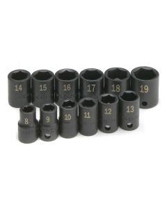 SKT4062 image(0) - S K Hand Tools SOCKET SET IMPACT 3/8IN. DRIVE 12PC STD 6 POINT