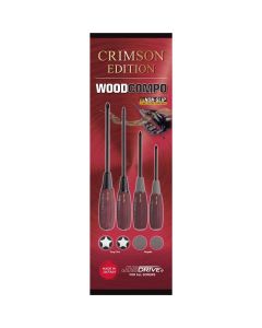 VES3304JSPBCR image(1) - Vessel Tools WOOD-COMPO JISDRIVE Screwdriver 4PC. Set Crimson Edition