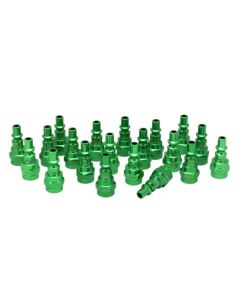 Milton Industries ColorFit Plugs, A-style Green, 1/4" NPT Female
