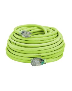 Legacy Manufacturing Flexzilla Pro Extension Cord, 10/3 AWG SJTW, 100', Outdoor, Lighted Plug
