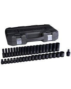 KDT84948N image(0) - GearWrench 39 Piece 1/2 Inch Drive 6 Point Standard & Deep Impact Metric Socket Set