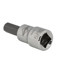 MAY16265 image(0) - Mayhew Mayhew 5/16-Inch SAE Hex Short Insert Socket Bit, 3/8-Inch Drive
