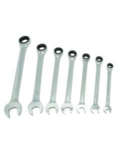 KTI45400 image(0) - K Tool International Wrench Set 7 Piece SAE Ratcheting