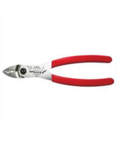 VIMWS57 image(1) - VIM Tools 5 In 1 Auto Tech Wiring Tool, 7 Inch Long Satin Chrome with Red Grips