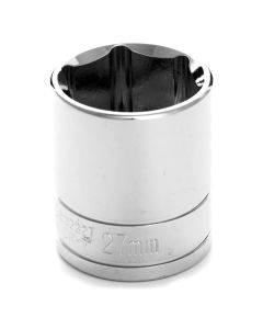 WLMW32227 image(0) - Wilmar Corp. / Performance Tool 1/2" Drive 27mm 6pt Socket