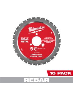 MLW48-40-4068 image(0) - Milwaukee Tool Number 10 (1-1/4 inch) Rebar Cutting Blade - 10 PK