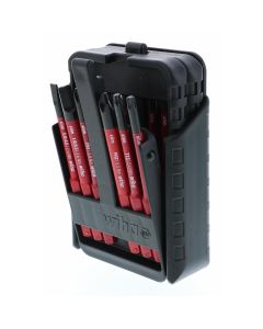 Wiha Tools SlimLine Blade belt set holds 12 Slimline Blades securely and allows easy access to the tips you need.The Set includes Slotted 4.0mm and 5.5mm, Phillips #1 and #2, Square #1 and #2, Torx&reg; T15, T20, and T25, Hex 2.5, 3.0, and 4.0mm