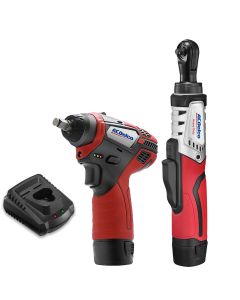 ACDARW12102-K3 image(1) - ACDelco ACDelco ARW12102-K3 G12 Series 12V Cordless Li-ion 1/4" Brushless Rachet Wrench & 3/8" Impact Wrench Combo Tool Kit with 2 Batteries