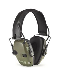 Uvex Howard Leight by Honeywell Impact Sport Sound Amplification Electronic Shooting Earmuff, Hunter Green - R-01526