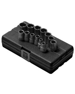 SUN3675 image(0) - SUNEX 13PC 3/8" DRIVE METRIC 12 PNT SOCKET SET