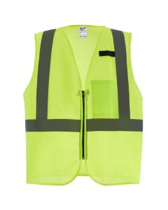 MLW48-73-2244 image(0) - Milwaukee Tool Class 2 High Visibility Yellow Mesh One Pocket Safety Vest - 4X/5X