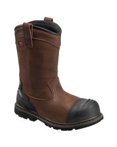 Avenger Hammer Wellington Series - Men's Boots - Carbon Nano-Fiber Toe - IC|EH|SR|PR - Brown/Black - Size: 7.5W