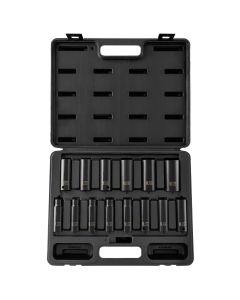 SUN2653 image(0) - SUNEX 1/2" Drive 14 Piece Metric Deep Impact Socket Set