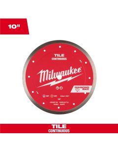 MLW49-93-9210 image(0) - Milwaukee Tool 10 inch DIAMOND MAX Continuous Tile Diamond Blade