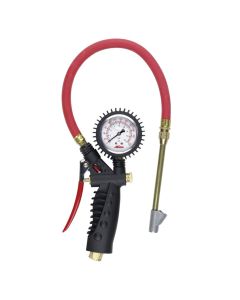 Milton Industries Analog Inflator Gauge with Straight Foot Head Chuck