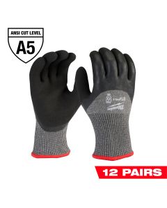 Milwaukee Tool 12-Pack Cut Level 5 Winter Dipped Gloves - S