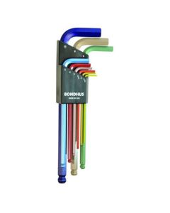 BND69499 image(0) - Bondhus Corp. 9 Pc ColorGuard L Wrench Long
