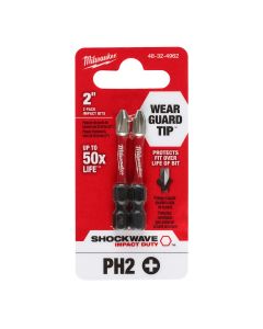 Milwaukee Tool SHOCKWAVE Impact Duty 2" PH2 Bit 2PK