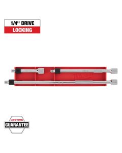 Milwaukee Tool 3pc 1/4 Inch Drive Locking Extension Set