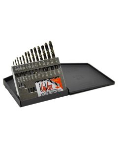 KNK13KK6 image(0) - KnKut 13 Piece Left Hand Jobber Length Drill Bit Set 1/16"-1/4" by 64ths