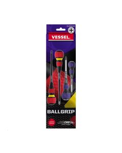 VES2304JSPB image(0) - Vessel Tools BALL GRIP JIS Screwdriver 4PCS. Set